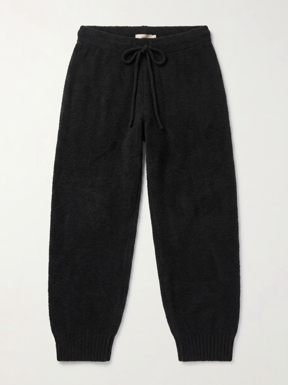 La Vie en Rose Black Bouclé Sherpa Fuzzy Joggers Sweatpants Medium